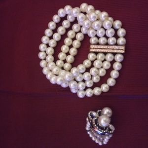 Pearl bracelet & matching ring